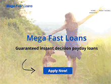 Tablet Screenshot of megafastcashloan.com